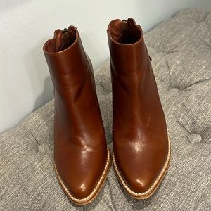 Women’s Size 37 Brown Leather Boot w/ Heel
